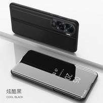 „Honor 90 Lite 5G Case Prabangus išmanusis veidrodinis atverčiamas stovas telefono dėklas, skirtas Honar Honer 90Lite Light 5G, apsaugantis nuo kritimo galinis dangtelis For Honor 90 Lite juoda