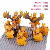 8pcs/lot The Elves Soldier Orcs Army Figures LOTR Armor Guard Warrior Archer Medieval Knights Building Blocks Bricks toys gifts