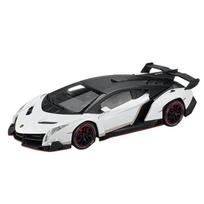 1/24 Scale Lamborghini Poison Veneno Car Alloy Car Diecast Metal Model Sound Light Pull Back Toy Collect Gift Box Ornaments Kids Toys balta