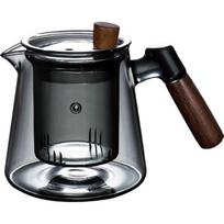 Side teapot glass tea maker electric clay oven high temperature brewing teapot wood single pot filter kung fu tea set
