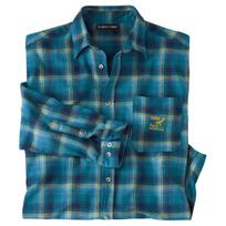 Atlas For Men Vyriški languoti flaneliniai marškiniai 4XL mėlyna