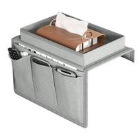 Couch Cup Holder Tray Couch Drink Holder Caddy Sofa Armrest Organizer with Side Pockets for Remotes Cell-Phone Tablet Snack pilka