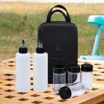 Camping Portable Spice Bottle Seasoning Storage Bag Oil Dispenser Bottles for Style A black