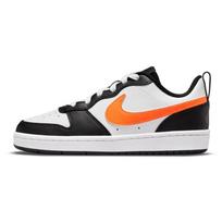 Nike Court Borough 2 Low Balti Juodi Oranžiniai GS Sportbačiai BQ5448-115 35.5