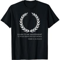 Classical Rome Stoic Philosophy Caesar Marcus Aurelius Quote T-Shirt S juoda