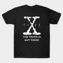 Men Black Print T-shirt X-Files No-Cut Transfer Paper Print Cotton Tshirt L juoda