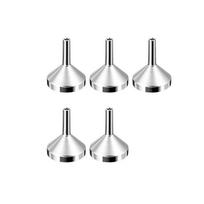 5Pcs Mini metal Aluminum Funnel Kitchen Oil Liquid Funnel with Detachable Filter Wide Mouth Funnel for Canning Kitchen Tools