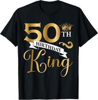 50-ojo Gimtadienio Karalius Vyras 50-ojo G-Dienos Šeimos Derinimo Marškinėliai Unisex Marškinėliai S