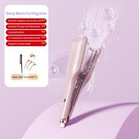 32Mm Deep V Wave Hair Curler 80M Negative Ions 10-Minute Styling Long Lasting Beach Waves Anti-Scald Ceramic Waver EU violetinė
