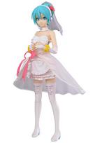 Sega Hatsune Miku Project DIVA Arcade Future Tone Super Premium Figure Miku White  Hatsune - Dress