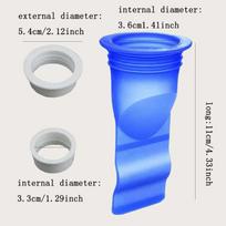 3pcs-Silicone Floor Drain Anti Odor Sink Floor Drain Backflow Preventer Trap for Pipes Tubes in Toilet Bathroom Kitchen mėlyna