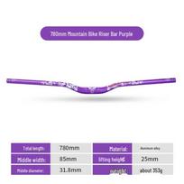 Lishi 780mm Aluminum Alloy Mountain Bike Riser Handlebar white