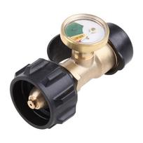 Gas Propane Pressure Brass Gauge for Tank RV Pressure Gauge Level Indicator Adapter Leak Detector Gas Measurement BBQ 1 auksas
