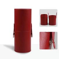 Waterproof Empty Cosmetic Brushes Pen Holder PU Leather Makeup Brush Organizer rožinė