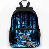 Didelės talpos Howling Wolf mokyklinė kuprinė Vaikų krepšys gyvūnas Liūtas Dramblys Kuprinė Berniukų Mergaičių Mokyklinė kuprinė Nešiojamųjų kompiuterių krepšiai Mochlia