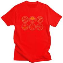 Custom Cockpit Six Dials Flight Simulator Pilot T Shirt Men Short Sleeves 100 Cotton Tshirt Casual Aviation Airplane Tees S