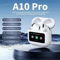 A10 Pro ANC Belaidės Bluetooth 5.3 Ausinės Programėlės Triukšmo slopinimo Skambučio Ausinės Atsparios Vandeniui Sportinės Žaidimų Jutiklinio Ekrano Ausinės