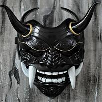 Japan Style Ghost Hannya Halloween Masquerade Mask Prajna Half Face Masks Samurai Durable Durable Useful Useful