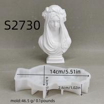Klasikinė silikoninė forma Lanksti namų dekoravimo forma 3D moters biusto forma Elegantiška namų dekoravimui Meninė skulptūra Aromaterapija gray