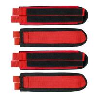 4Pcs Bike Pedal Strap Foot Covers Adjustable Cycling Shoe Retainers Strap Easy Installation for Road/Mountain Riding OS raudona