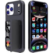 Flip Card Bag Mirror Case For iPhone 17 16  Pro Max Plus Air 16E Slim Dual Laye Heavy Duty Protect Hidden Card Slot Wallet Cover iPhone 16