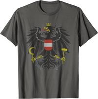 Austrian Flag Austria Coat of Arms Vienna Eagle T-Shirt 100% Cotton O-Neck Summer Short Sleeve Casual Mens T-shirt Size S-3XL... 5XL įvairiaspalvis