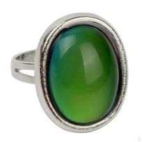 Retro Oval Mood Ring Change Adjustable Size Temperature Finger for Women Men