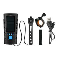 Multifunctional Bike Light High Lumens LED Bicycle Waterproof Solar Charging Super Bright Front Headlight mėlyna