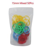 New 50 Pcs 15/20/28/40mm Plastic Ring Binder DIY Albums Circle Loose-leaf Book Hoops Opening Office Binding Supplies Photo Album