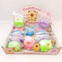 1Pc Cute Capybara Squishy Toy – Fluid Slow Rise Stress Ball, Adorable Animal Fidget, Decompression Gift for Kids šviesiai pilka spalva