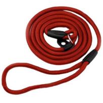 Pet Dog Nylon Rope Training Leash Slip Lead Strap Adjustable Traction Collar raudona