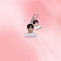 Stray Kids Dual-Style Acrylic Keychain, Kpop Member Photo + Matching Cartoon Bust Bag Charm, STAY Fans Collectible Accessory CHANGBIN