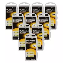 Klausos Aparato Baterija - Duracell Activair 10 Zinc Air, 60 vnt.