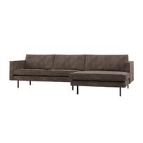 Tamsiai rudos spalvos kampinė sofa (su dešiniuoju kampu/su gultu) Rodeo – WOOOD