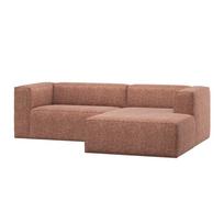 Pilkai rožinės spalvos kampinė sofa (su dešiniuoju kampu/su gultu) Bean – WOOOD