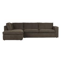 Tamsiai ruda kampinė sofa WOOOD Freddie, kairysis kampas