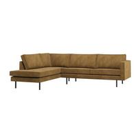Ochros spalvos kampinė sofa (su kairiuoju kampu/su gultu) Rodeo – WOOOD