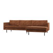 Terakotos spalvos kampinė sofa (su dešiniuoju kampu/su gultu) Rodeo – WOOOD
