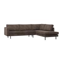 Tamsiai rudos spalvos kampinė sofa (su dešiniuoju kampu/su gultu) Rodeo – WOOOD