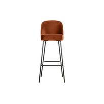 Raudonos plytų spalvos iš aksomo baro taburetė (sėdynės aukštis 79 cm) Vogue – WOOOD