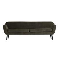 Tamsiai žalia aksominė sofa WOOOD Rocco, 230 cm