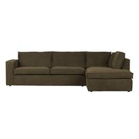 Tamsiai žalia kampinė sofa WOOOD Freddie, dešinysis kampas