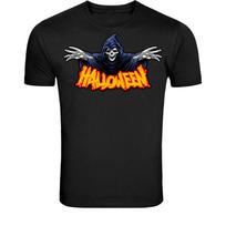 Grim Reaper Halloween T-Shirt - Spooky Death Halloween Graphic Tee L
