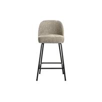 Kreminės spalvos iš aksomo baro taburetė (sėdynės aukštis 64 cm) Vogue – WOOOD