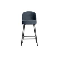 Mėlynos spalvos iš aksomo baro taburetė (sėdynės aukštis 64 cm) Vogue – WOOOD