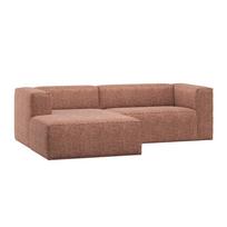 Pilkai rožinės spalvos kampinė sofa (su kairiuoju kampu/su gultu) Bean – WOOOD