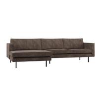 Tamsiai rudos spalvos kampinė sofa (su dešiniuoju kampu/su gultu) Rodeo – WOOOD