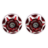 Anodized Technology Motorcycle License Plate Screw Cover Shell raudona