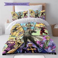 JoJo Bizarre Adventure Bedding Set Soft Duvet Cover Quilt Cover Comforter Cover Bedroom Home Decor -QJY 135x200cm