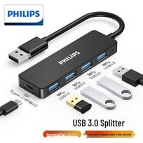 Philips USB 3.0 4-Port Hub with Type-C Power Port